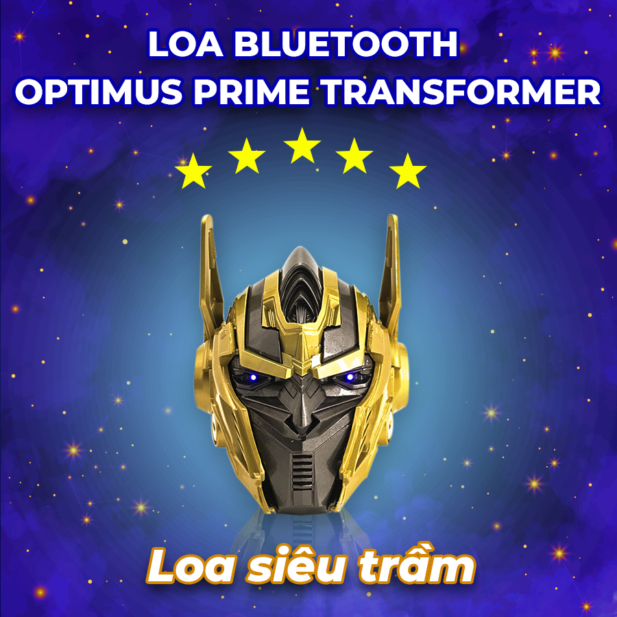 Loa Bluetooth Optimus prime Transformer Nghe Nhạc Chất Bass Siêu Trầm – Âm Thanh Sống Động – Mắt Có Đèn Led Xanh Cực Độc