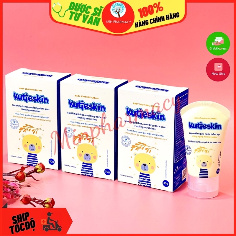 Kem Bôi Da cho bé Giảm Mẩn đỏ Hăm Dịu Ngứa nhanh KUTIESKIN 30g