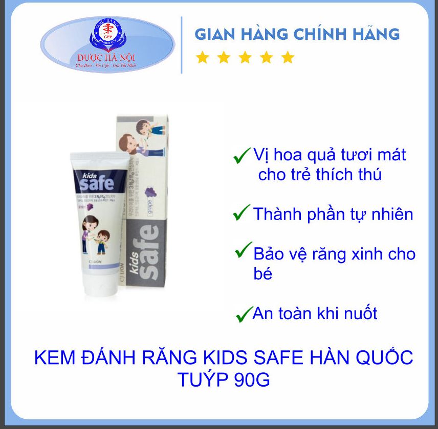 Kem đánh răng trẻ em hàn quốc kids safe