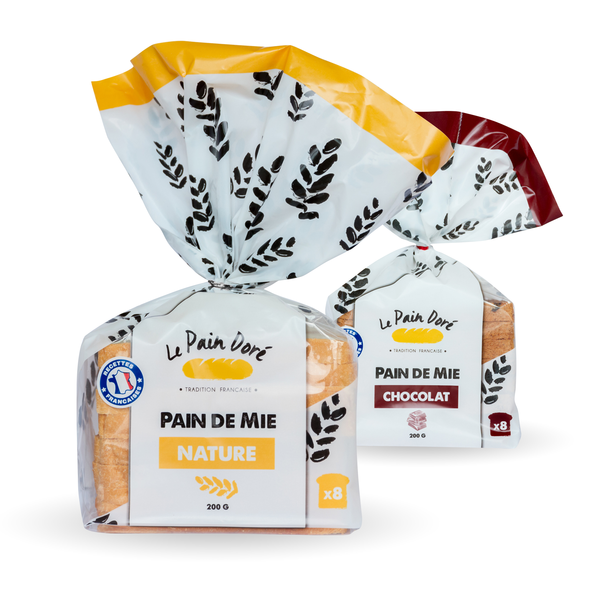 Le Pain Doré Bánh Mì Sandwich Combo 2x8 Lát Tự Nhiên Và Sô Cô La, Cung Cấp Đầy Đủ Chất Dinh Dưỡng Cần Thiết