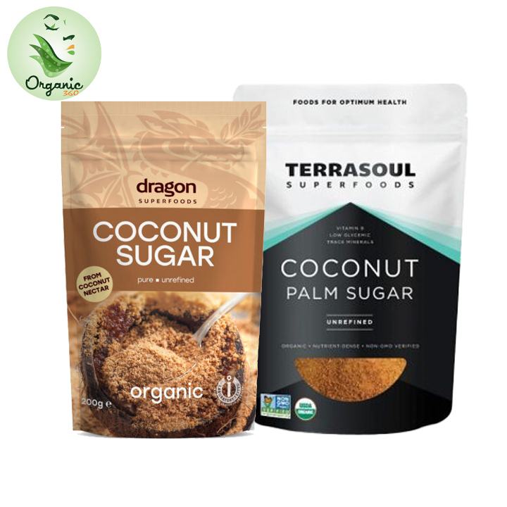 [2 loại] Đường Dừa Hữu Cơ Terrasoul 907g / Dragon Superfoods 250g