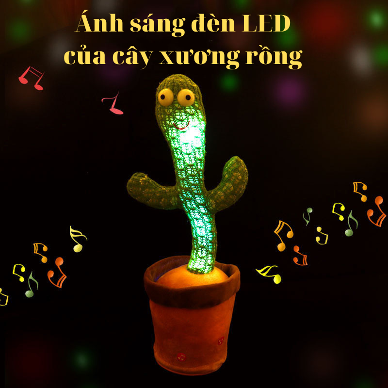 Cây xương rồng nhảy múa chạy sạc USB, xương rồng nhảy múa nhái giọng, đồ chơi vui nhộn cho bé, giảm stress, chậu cây xương rồng để bàn, xương rồng biết hát, xương rồng nhại tiếng