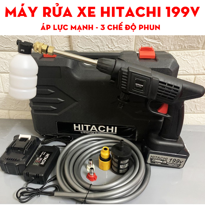 ( Hàng chính hãng bảo hành 12 tháng ) Máy Rửa Xe Thông Minh Dùng Pin Siêu Khỏe Công Nghê Mới lõi đồng cao cấp - Máy Xịt Rửa Tăng Áp Hàng Chuẩn Động Cơ Lõi Đồng Siêu Bền