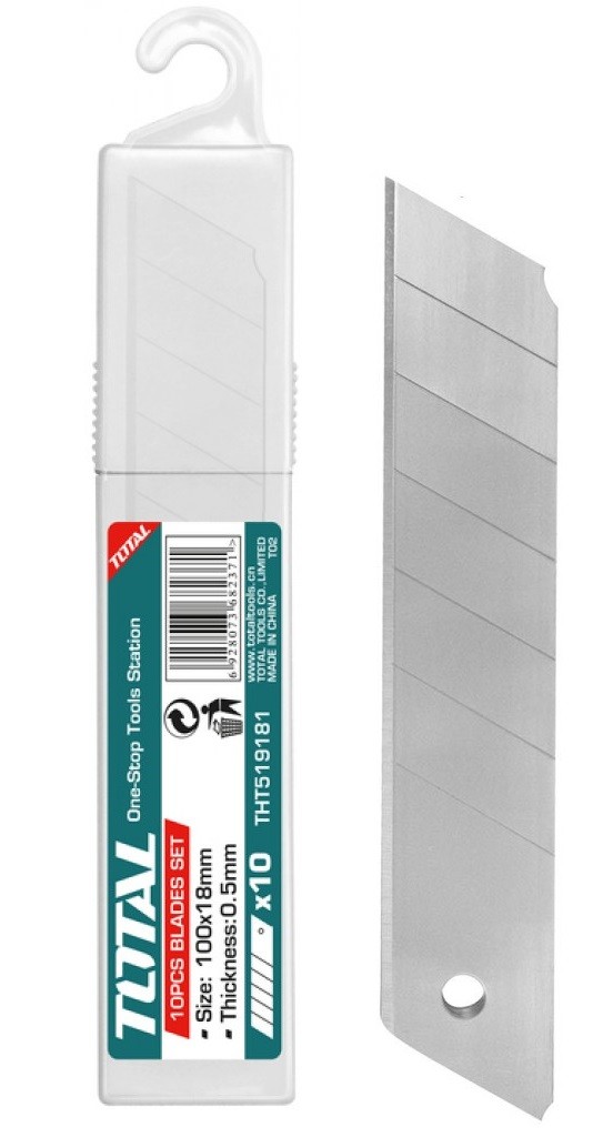 Hộp 10 lưỡi dao 100x18mm 0.5mm total chính hãng tht519181 - tht519181 cam kết hàng đúng mô tả chất lượng đảm bảo an toàn đến sức khỏe người sử dụng