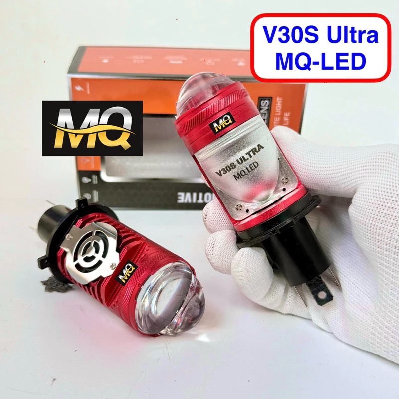  Đèn Pha Bi Cầu V30S Ultra H4 Lắp Ô tô Xe Máy Pha Bi Cầu Chống Chói Cắt Sáng R02   Tặng Đèn Hậu Led Nháy  