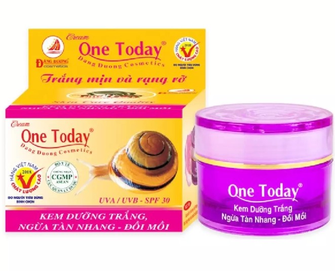 Kem One Today  Dưỡng Trắng Ngừa Tàn Nhang Đồi Mồi hộp 8g
