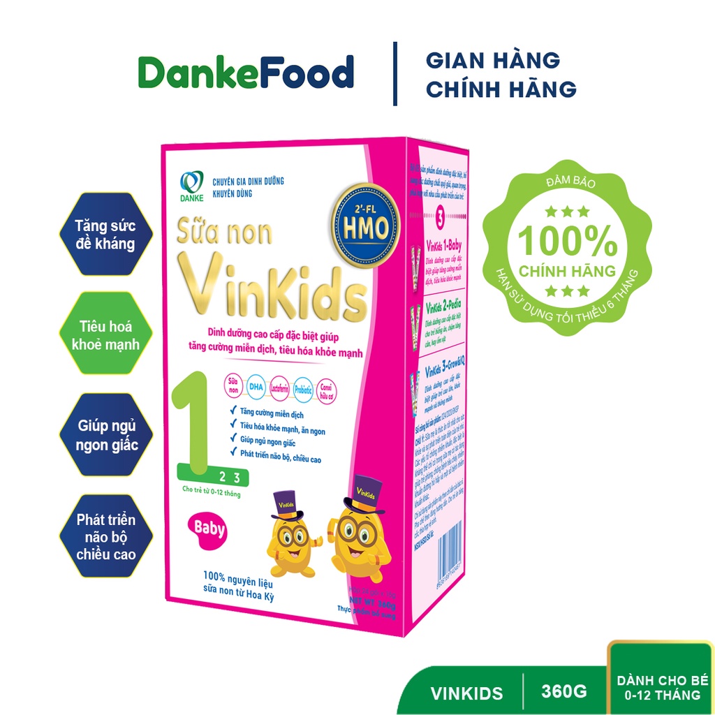 Sữa Danke sữa non Vinkids số 1 360g