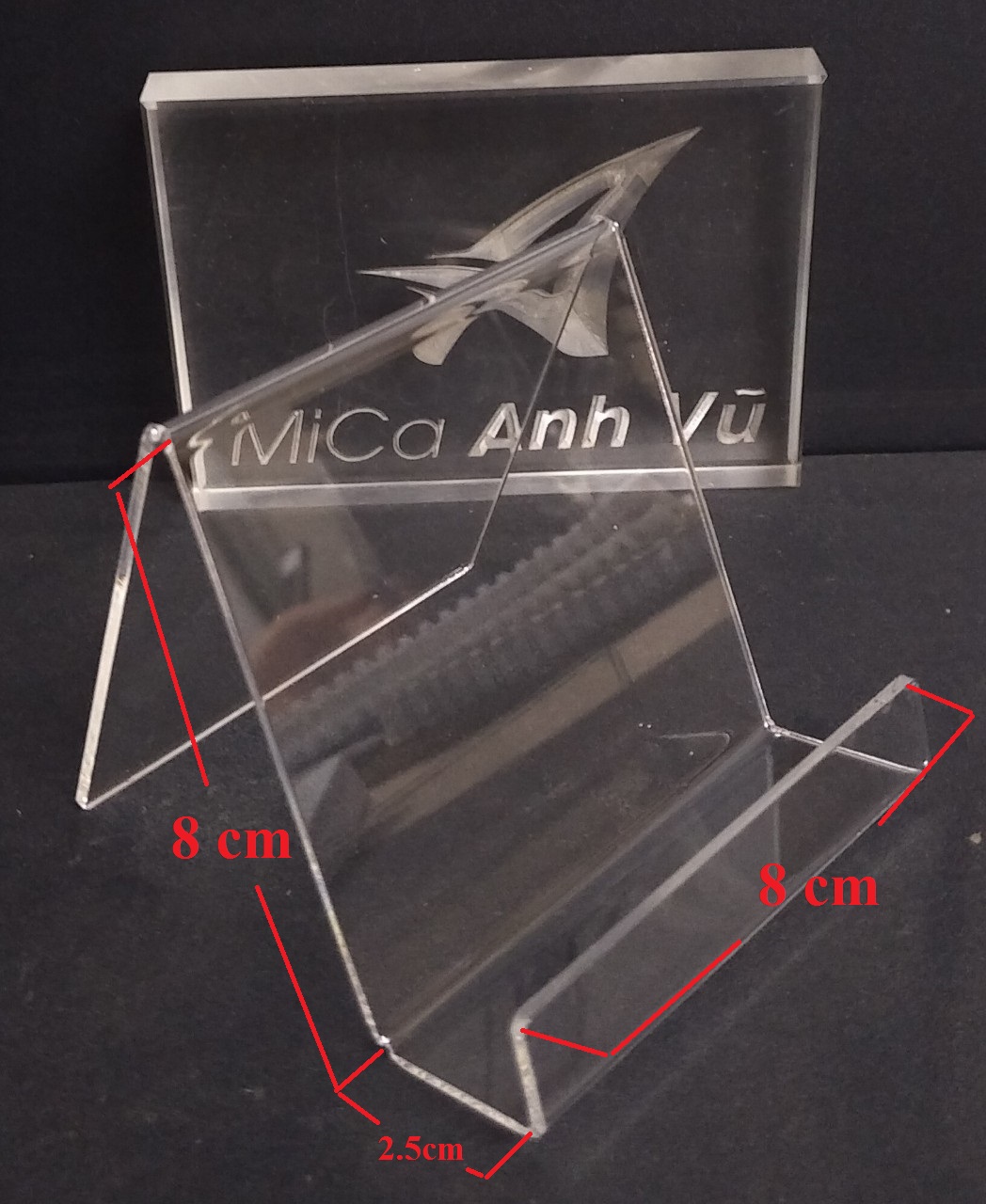 Bộ 10 Kệ ví đơn mica trong