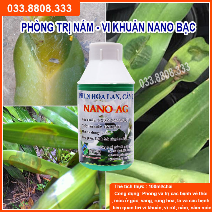 Chế Phẩm Vi Lượng NANO-AG - 100ml - Dung Dịch Nano Bạc Phun Diệt Nấm, Vi Khuẩn Cho Hoa Lan, Cây Cảnh