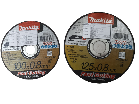 Đá cắt mỏng kim loại cao cấp 100 -125 mm makita e-01855 e-10877 - chính hãng