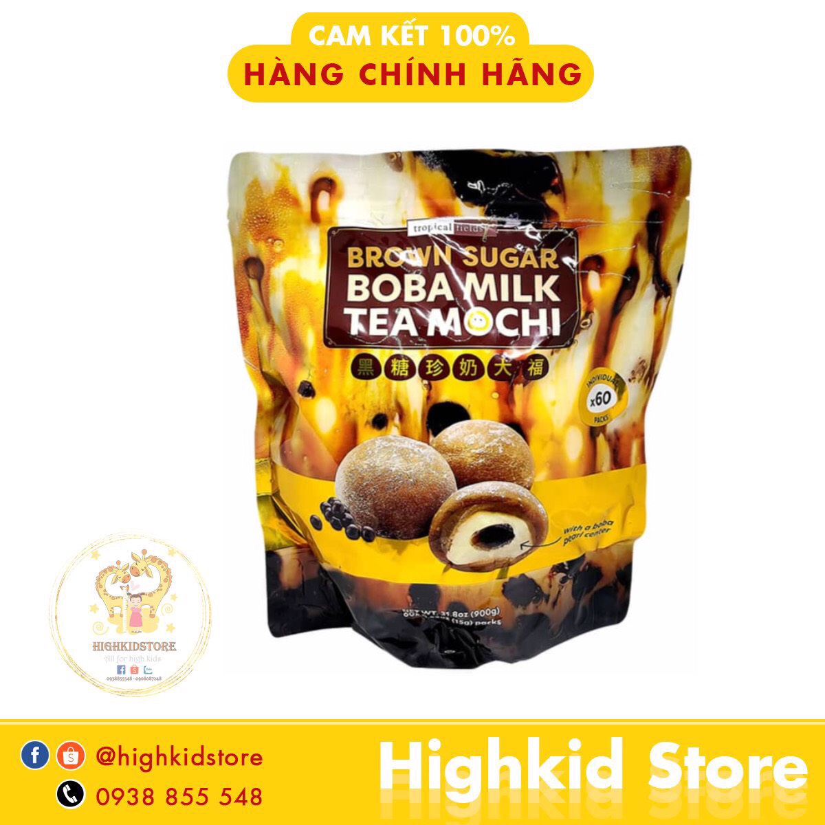 Bánh Mochi Trà Sữa Trân Châu Boba Milk Tea Mochi