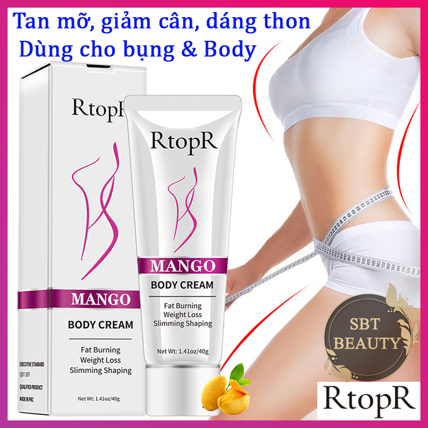 [GIẢM CÂN] Kem Tan Mỡ RtopR Body Cream 40g – Đốt Tan Mỡ Thừa Vùng Bụng, Chân, Tay Nhanh Chóng, An Toàn, Hiệu Quả - Phù Hợp Cho Người Muốn Giảm Cân, Béo Phì