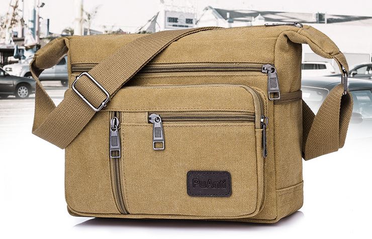 Túi Đeo Chéo Nam, Túi Đeo Nam, Túi Đeo Chéo Nam Hàn Quốc, Túi Vải Bố, MÀU KAKI LOẠI 1. Túi Đeo Chéo Nam Thời Trang, Túi Đeo Chéo Nam Giá Rẻ, Vải Bố Thời Trang 2019