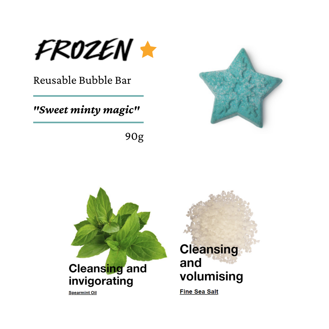 Viên tạo bọt bồn tắm Lush - FROZEN Bubble Bar hương bạc hà