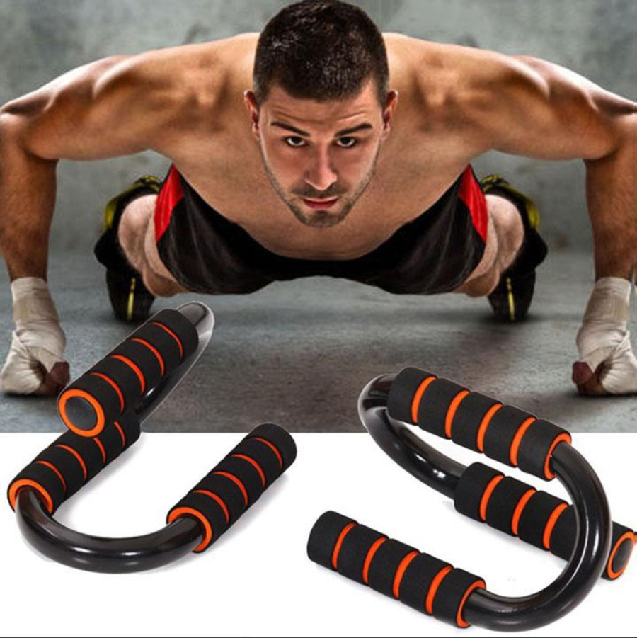Dụng cụ hít đất chống đẩy Push up Stand chân thẳng-chân cong đa nănggiúp thực hiện các động tác chống đẩy, tay cầm có lớp lót dày, chịu lực tối đa 150kg, kích thước 22 x 14 x12cm, dụng cụ tập gym bst007991791