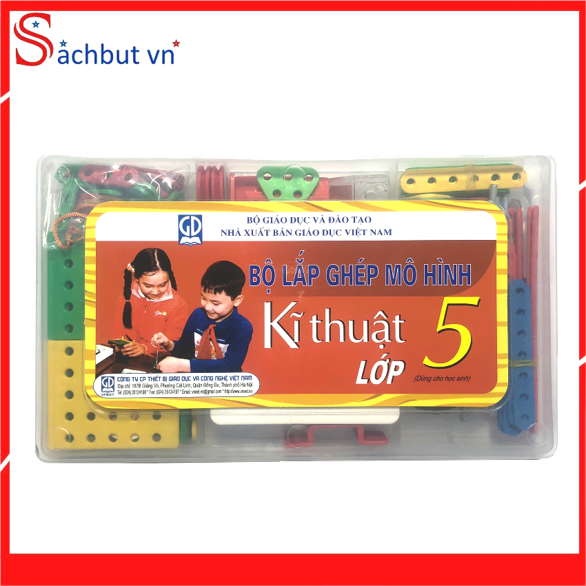 Bộ lắp ghép mô hình kĩ thuật lớp 5 của Nhà xuất bản Giáo Dục Việt Nam.