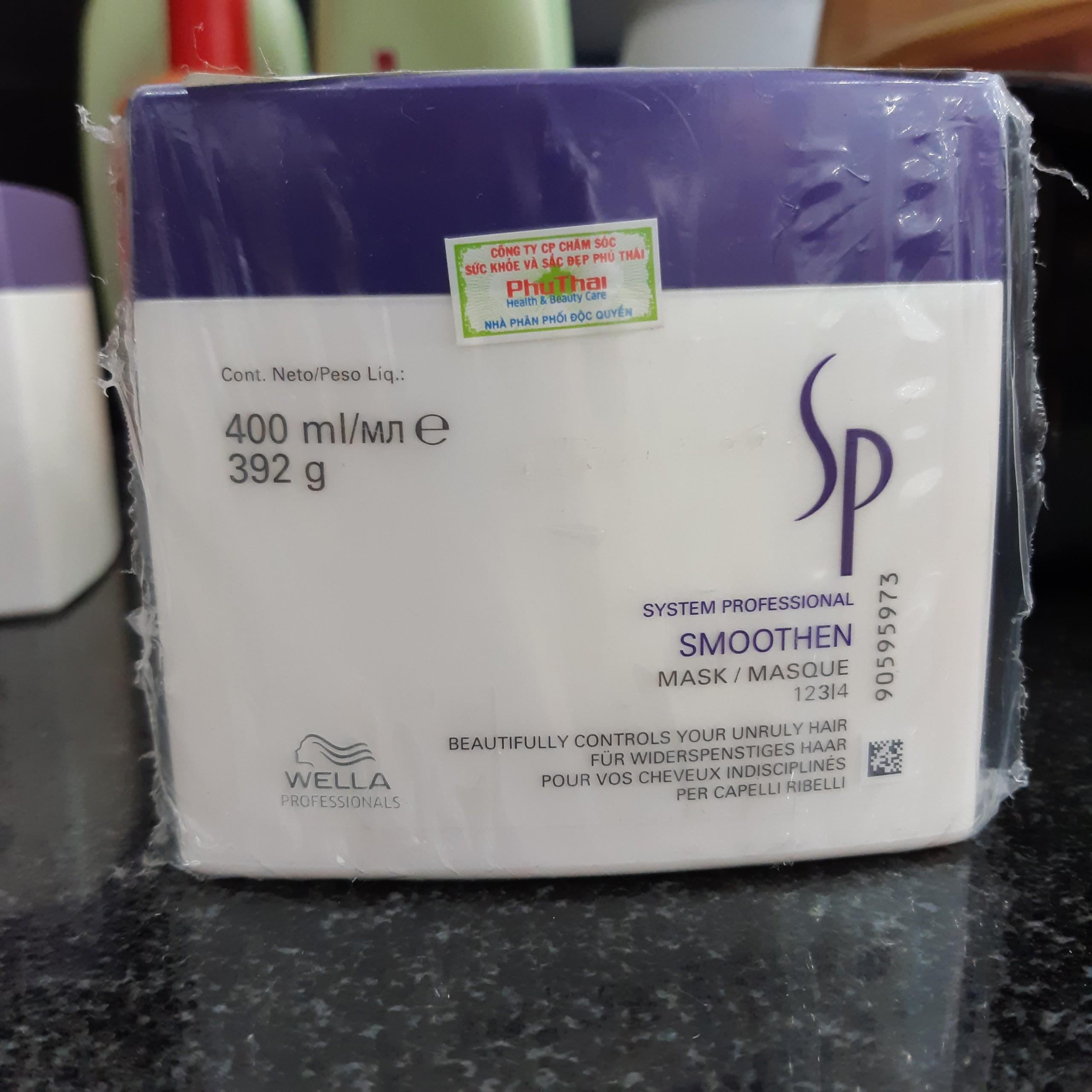 Hấp dầu siêu mượt cho tóc thẳng sp wella smoothen mask 400ml