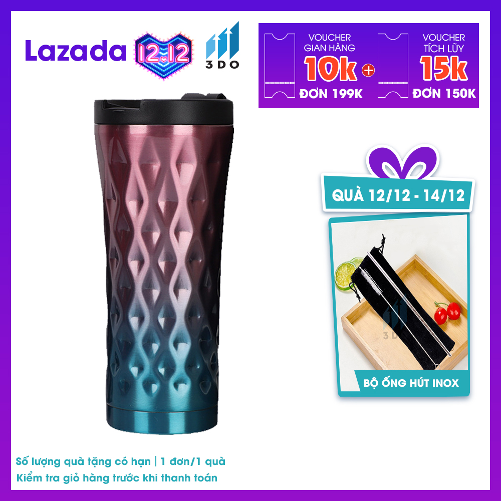 Bình giữ nhiệt inox 304 cao cấp 500ml (TẶNG BỘ ỐNG HÚT VÀ CỌ) Thiết kế sang trọng nhỏ gọn giữ nhiệt vượt trội,cốc đựng bình nước cách nhiệt,cốc nước inox,cốc đựng nước,ly giữ nhiệt