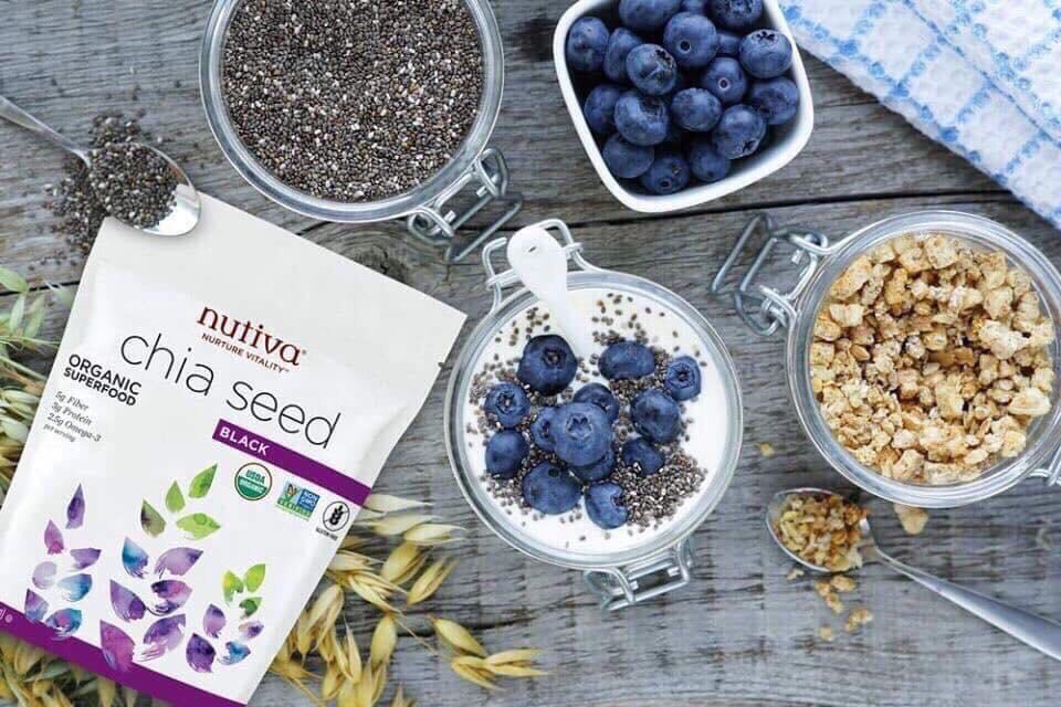 Hạt chia đen hữu cơ nutiva - bịch 907g