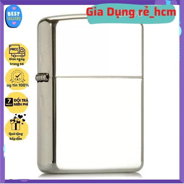 Hộp quẹt zippo bạc trơn bóng - kiểu dáng sang trọng - sành điệu- hàng có sẵn hcm