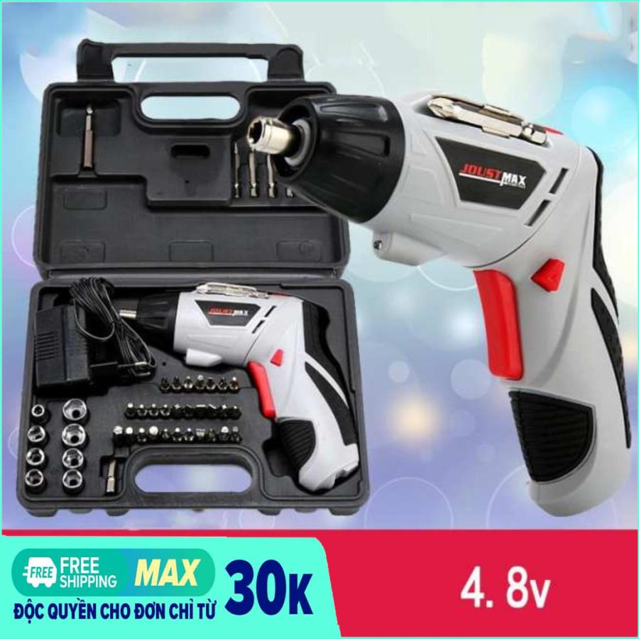 Bộ máy khoan và vặn ốc vít có sạc tích điện - Máy khoan pin, bắt vít,45 chi tiết