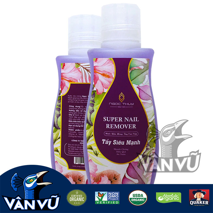 Nước Rửa Móng Tay Siêu Mạnh, An Toàn Cao Cấp Chai 125ml, Aceton, Không Gây Vàng Móng, Khô Da