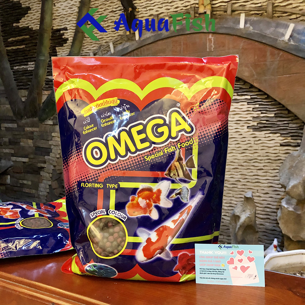 Thức ăn cho cá koi omega 1kg giàu tảo xoắn spirulina giúp cá koi tăng màu