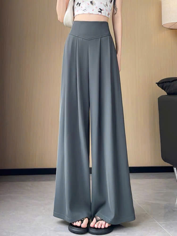 Quần Suông Ống Rộng  Giả Váy Xếp Ly (CÓ BIGSIZE 40 - 75KG) dáng dài quần Vải Lưng Cao form đẹp,-DTS- mã 540