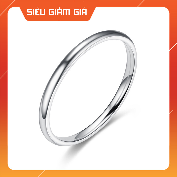 Nhẫn Titan Nữ Không Gỉ Kiểu Bản Mỏng Thanh Mảnh Cực Đẹp