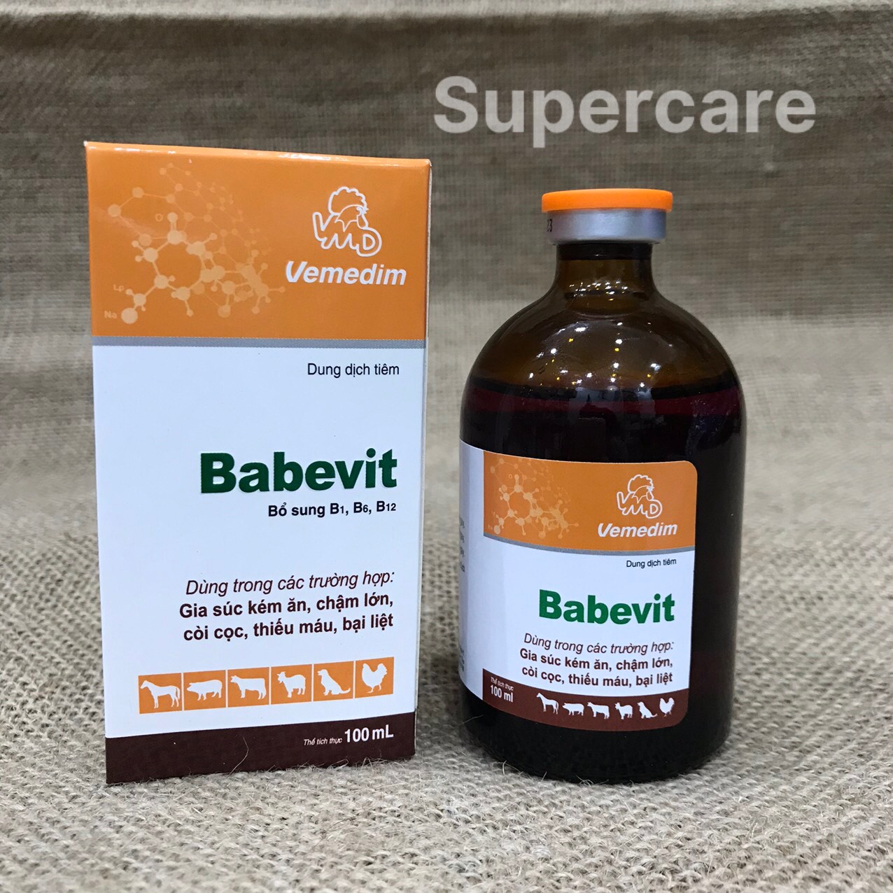 [Hoàn tiền 10%] [CÓ HỎA TỐC] Babevit 100ml - Kích Thèm Ăn Bổ Máu Gia Súc Gia Cầm & Chó Mèo  (Tặng kèm ống tiêm)