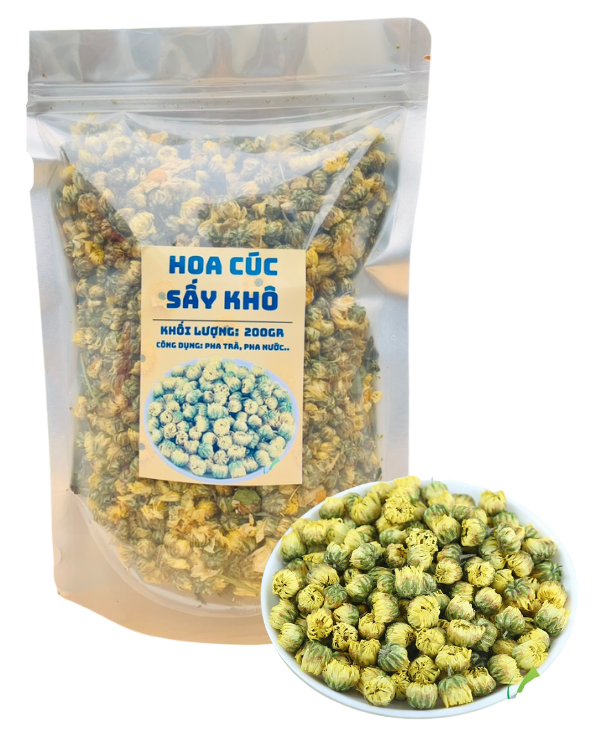 Hoa cúc sấy khô nguyên bông gói 200gr - Trà hoa cúc Thanh Nhiệt, Giải Độc, Mát Gan, Sáng Mắt