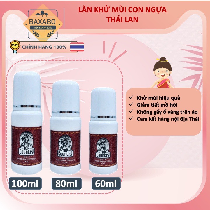 Lăn khử mùi hôi nách con ngựa nội địa thái lan - lăn khử mùi con ngựa top country thái lan