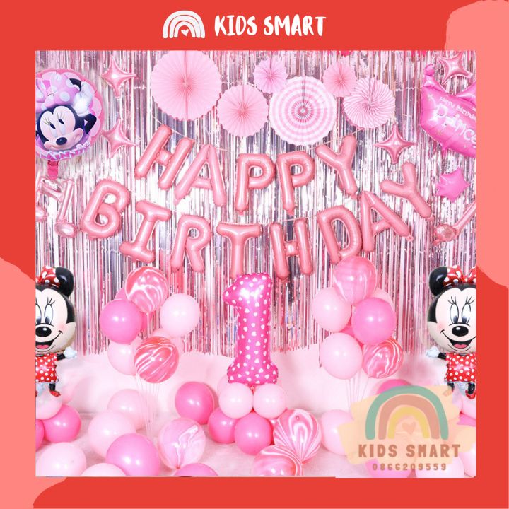 Set trang trí sinh nhật cho bé gái tuổi chuột❤️xả kho❤️combo trang trí sinh nhật, tiệc thôi nôi, đầy tháng siêu đẹp