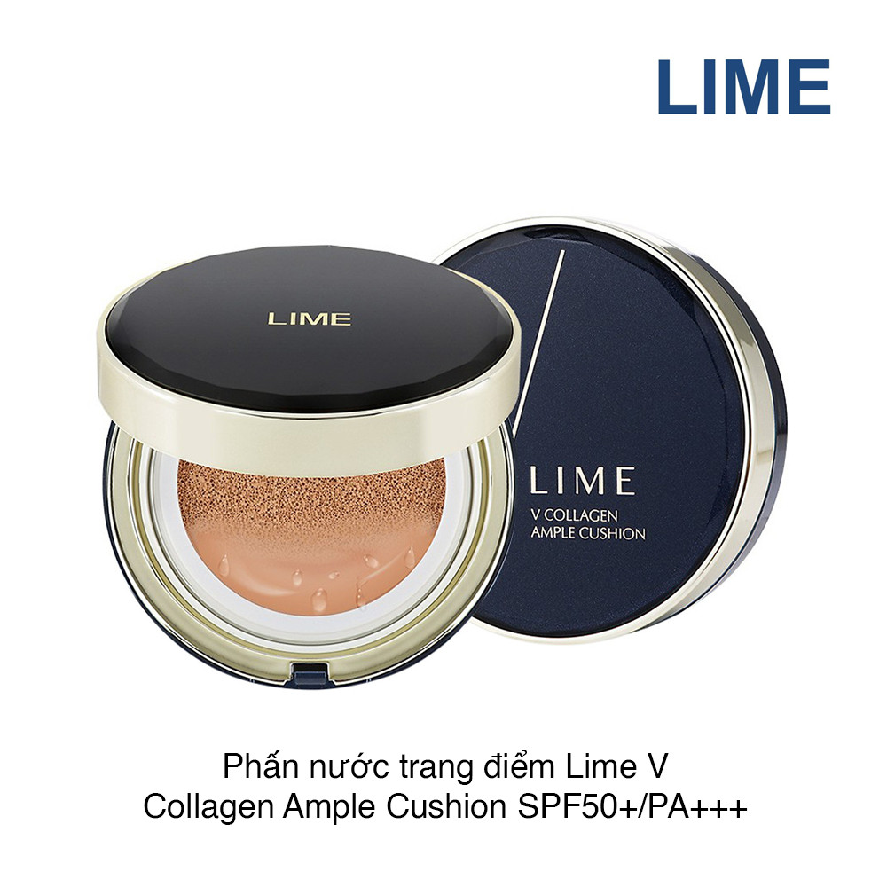 Phấn Nước Cho Da Khô Lime Xanh V Collagen Ample Cushion Hàn Quốc