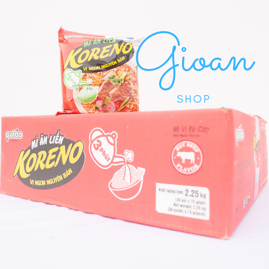 MÌ ĂN LIỀN KORENO ( THÙNG 30 GÓI ) MÌ CAY HÀN QUỐC