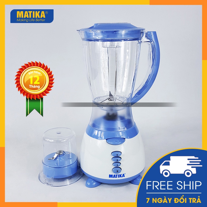 Máy xay sinh tố 💖matika💖 máy xay hoa quả đa năng 300w 2 cối xay tiện lợi mtk-3112