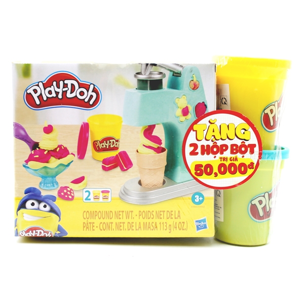 Đồ chơi đất nặn play-doh bộ khuôn cơ bản tặng 2 hộp đất nặn cbe4902-2b5517b - máy làm kem