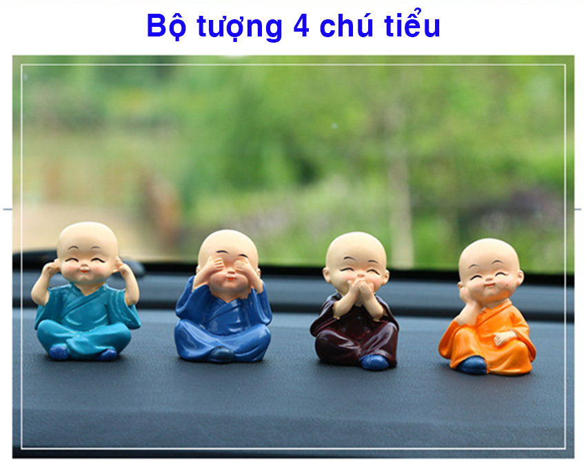 Bộ tượng 4 chú tiểu ngộ nghĩnh