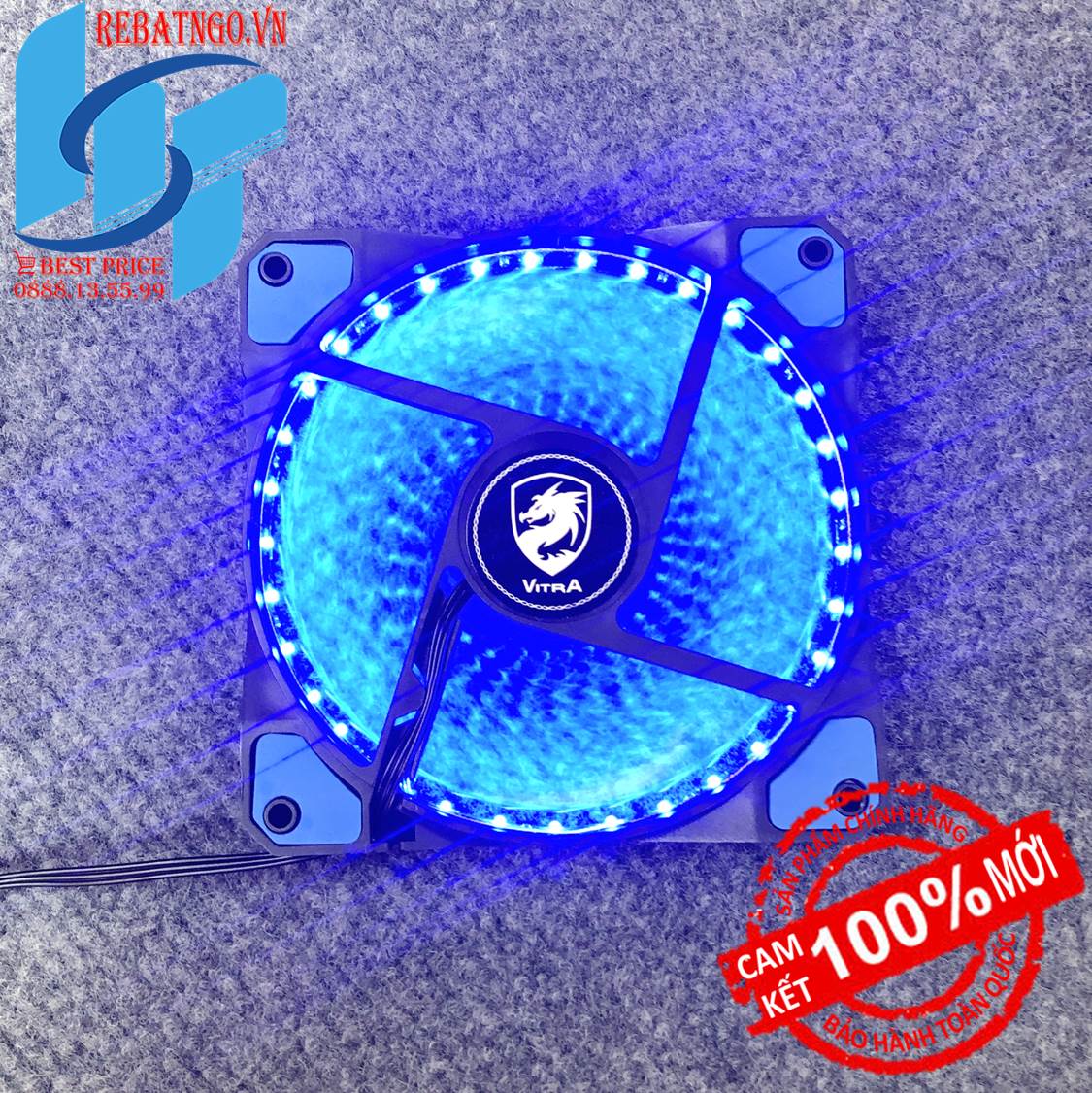 Quạt làm mát - fan case 12cm vitra frost led blue