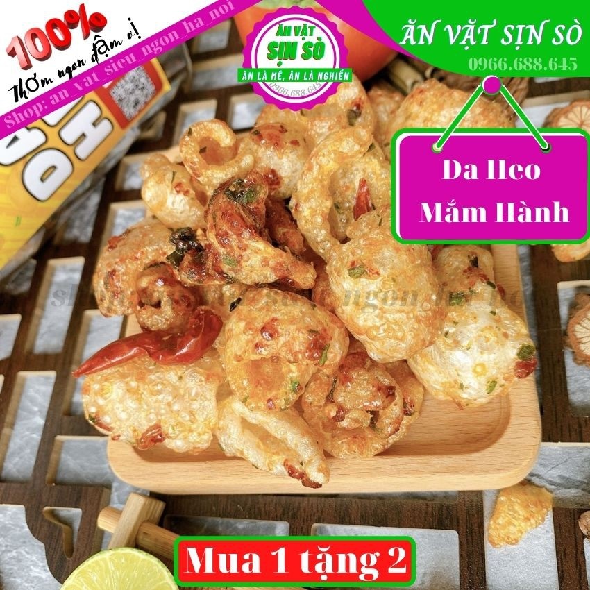 {HOT} 150g Da Heo Mắm Hành Giòn Rụm Tiệm Ăn Vặt nhà SÒ Da Heo Mắm Hành giòn thơm Tiệm đồ Ăn Vặt SỊN SÒ Thơm Ngon Đậm Vị