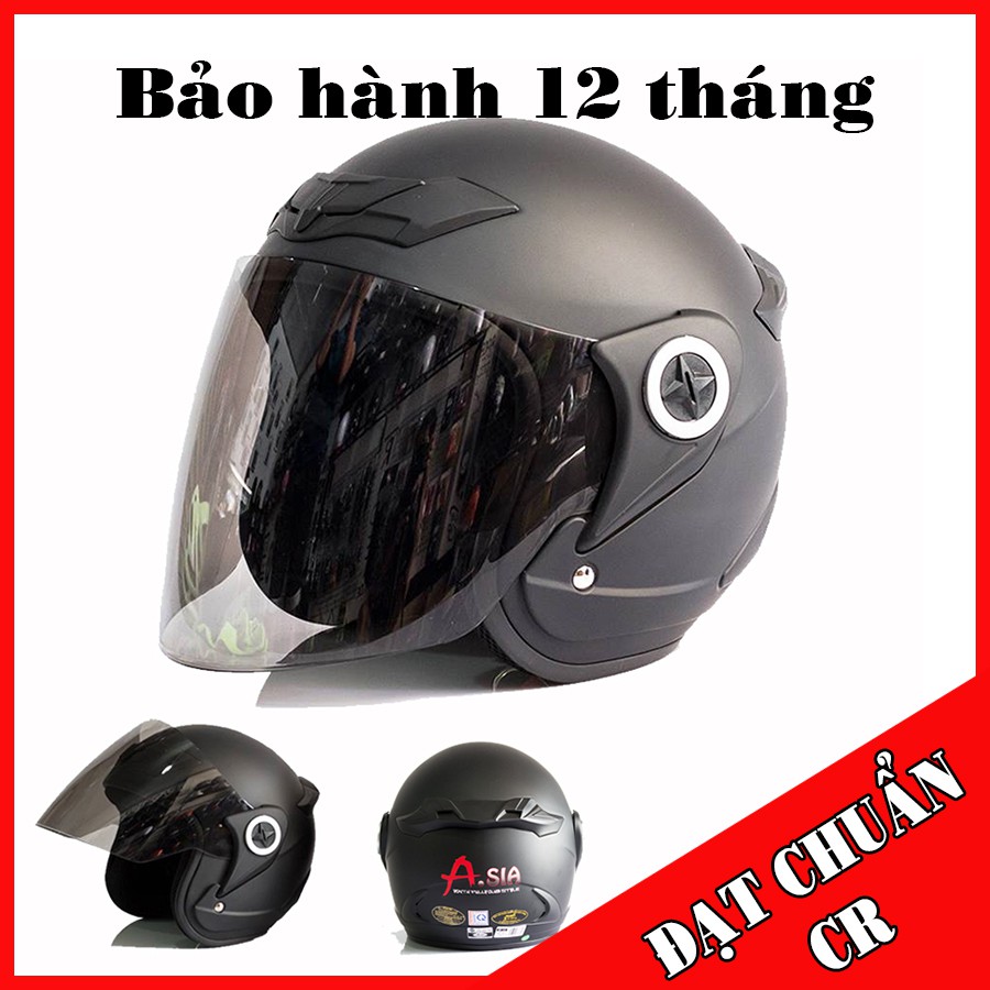 Mũ Bảo Hiểm 3/4 Asia 168 - Kính Khói