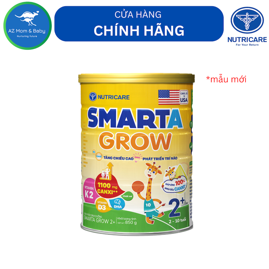 Sữa bột Nutricare Smarta GROW 2+ 900g