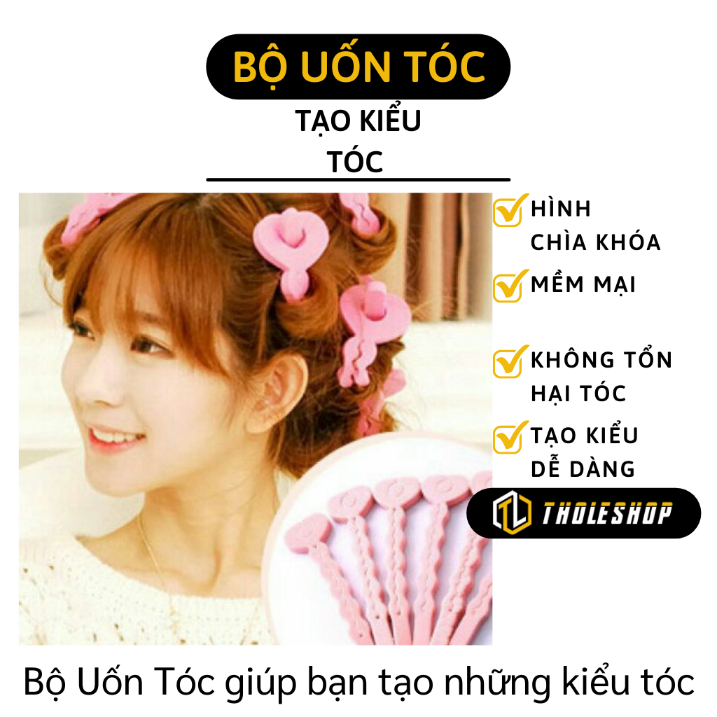 Lô tóc - Bộ cuốn chìa khóa bọt biển làm xoăn tóc - Bộ lô uốn tóc giữ tóc luôn xoăn kiểu chìa khóa