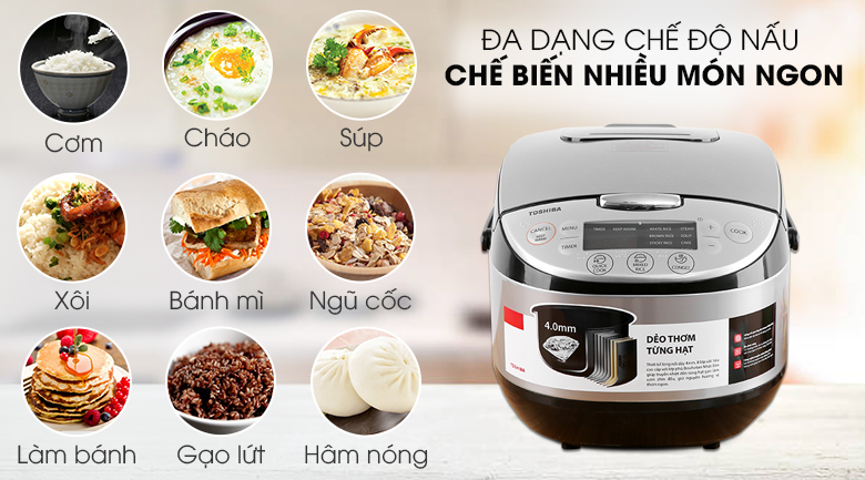 Nồi cơm điện tử toshiba 1.8 lít rc-18dr2pv