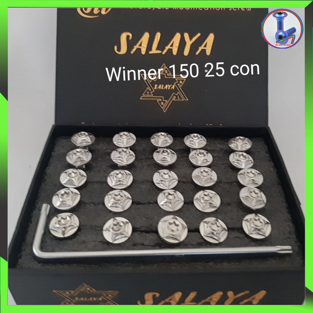 [HCM]Full ốc áo salaya cho winner  Full ốc Salaya cho Winner X  25 CON  HÀNG THẬT INOX 304  BAO RỈ SÉT