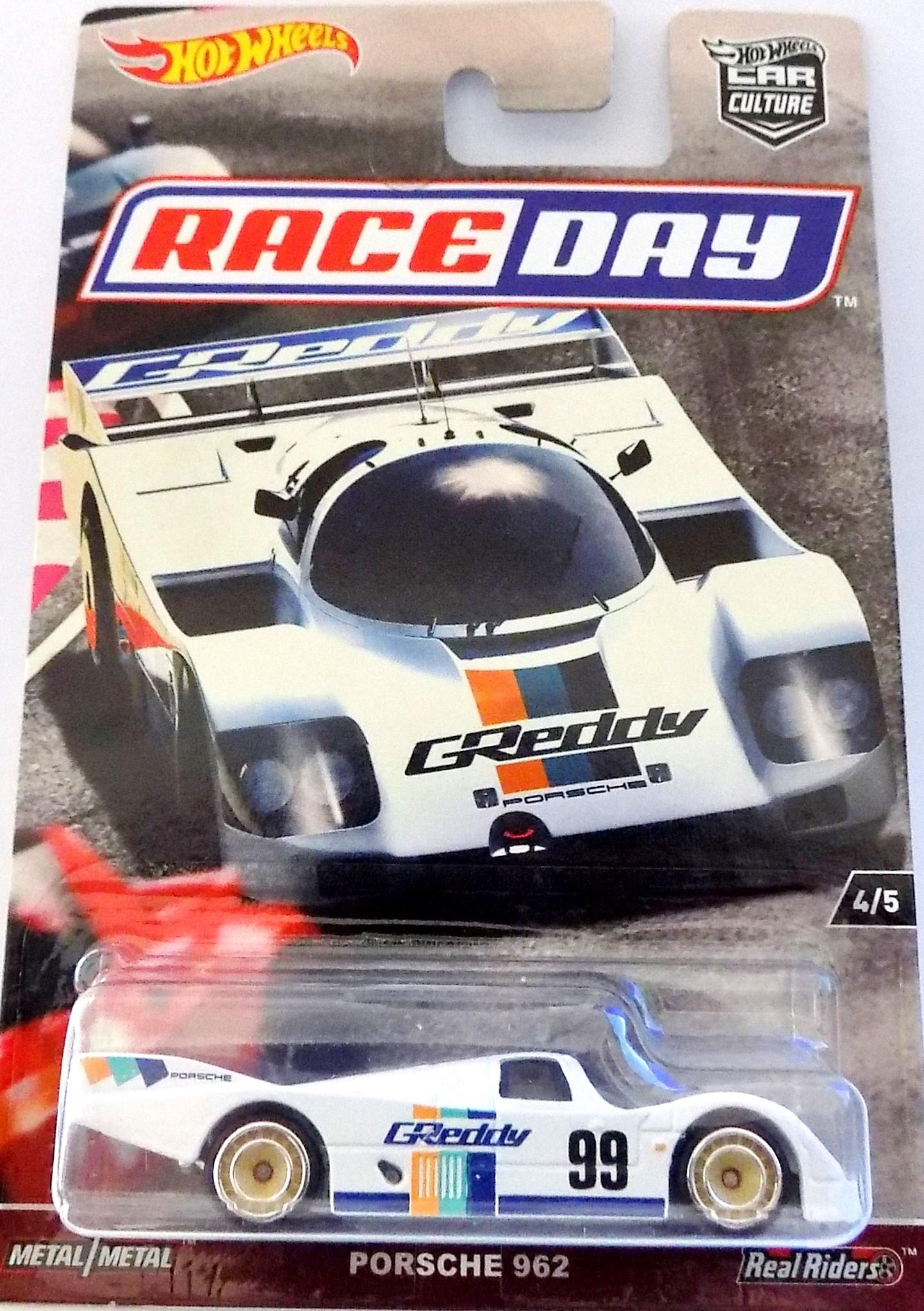 Xe mô hình kim loại Hot Wheel Race Day Porsche 962
