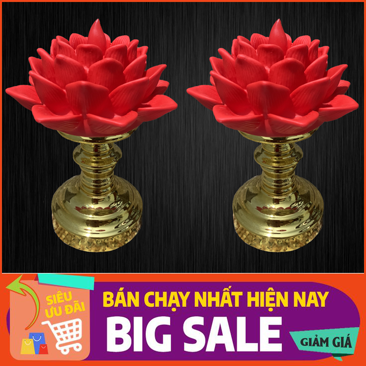 Đèn Thờ Hoa Sen, Nến Hoa Sen Nở, sử dụng pin, kiểu đèn bông sen rất đẹp, đèn để bàn thờ, đèn thờ phật, đèn rẻ nhất