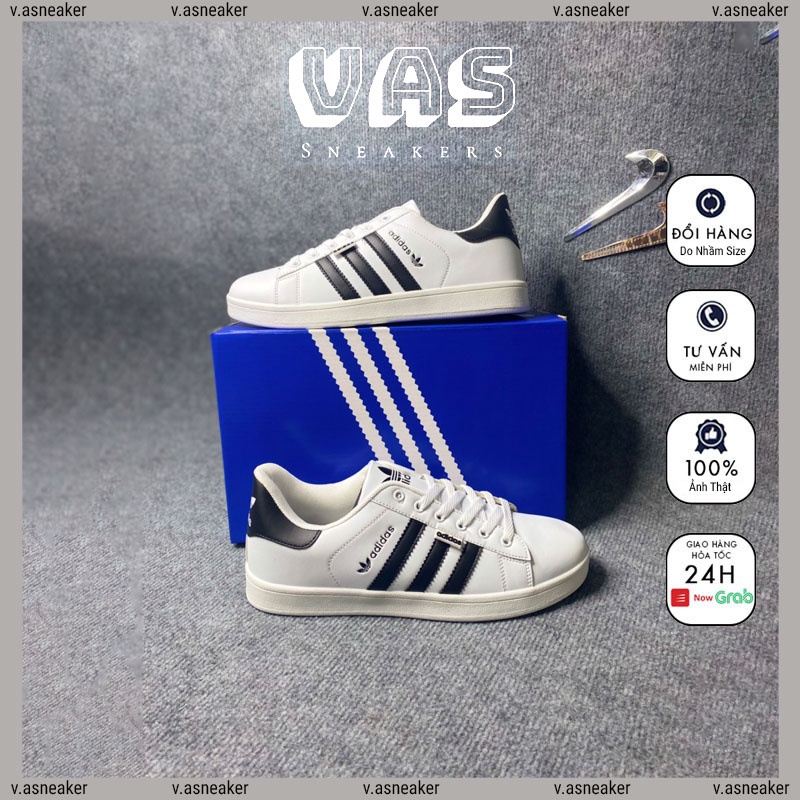 Giày Thể Thao adidas Trắng Sọc Đen Cao Cấp nam nữ full zize 39-43 - v.asneaker