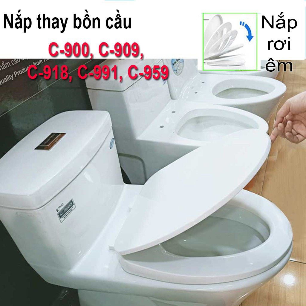 Nắp Bồn Cầu Đóng Phù hợp thay cho Bồn Cầu INAX C-900, C-909, C-918, C-991, C-959