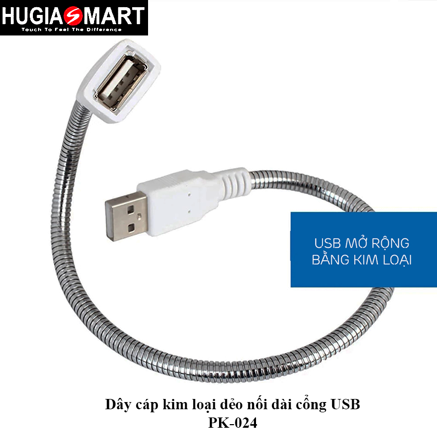 Dây cáp kim loại dẻo nối dài cổng USB
